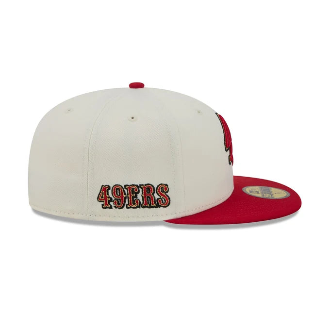 New Era San Francisco 49ers Deceptor Chrome White 59FIFTY Fitted Hat