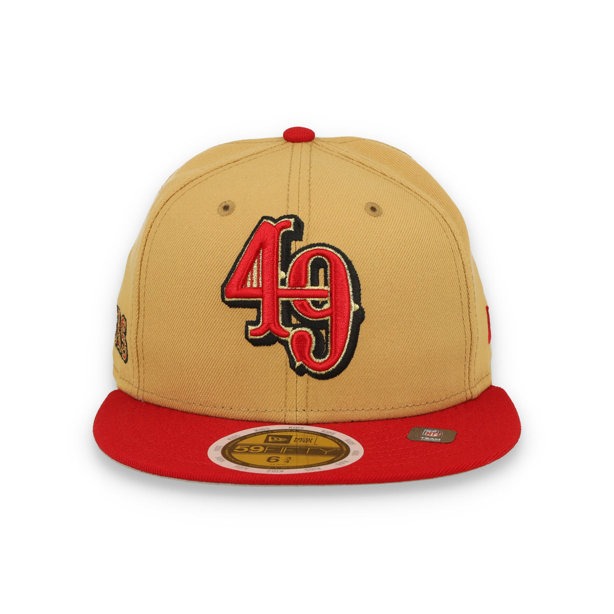New Era Kids San Francisco 49ers Deceptor 2 59FIFTY Fitted Hat - Optic White/Light Bronze