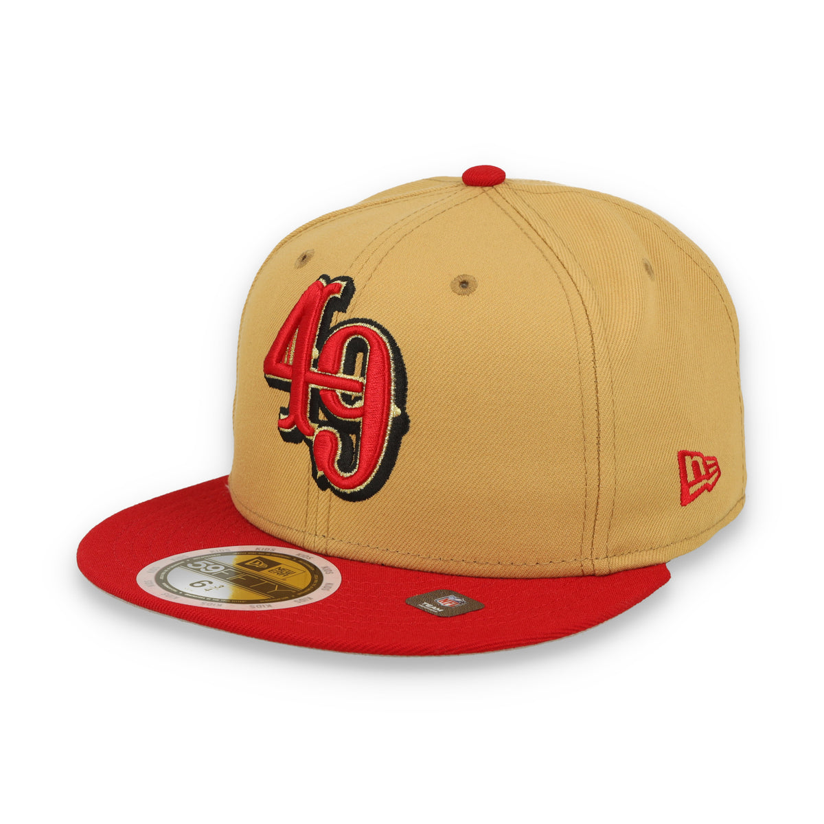 New Era Kids San Francisco 49ers Deceptor 2 59FIFTY Fitted Hat - Optic White/Light Bronze