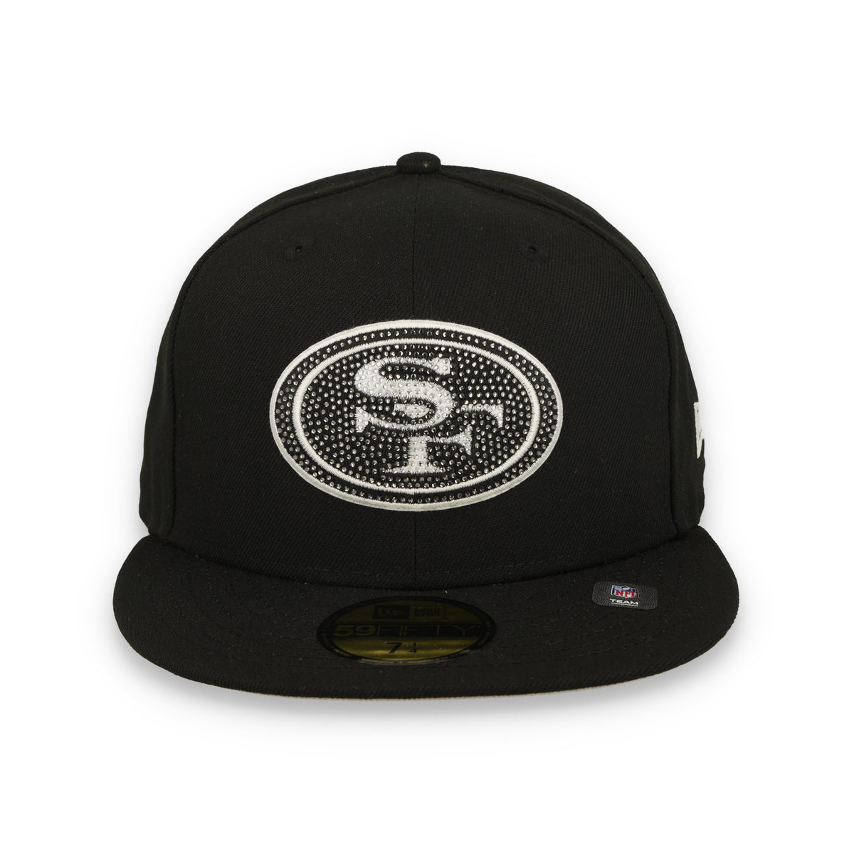 New Era San Francisco 49ers Rhinestone Badge 59FIFTY Fitted Hat - Black