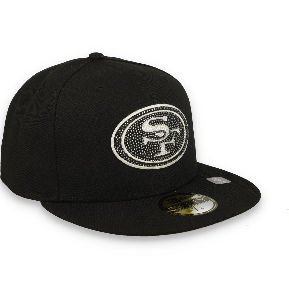 New Era San Francisco 49ers Rhinestone Badge 59FIFTY Fitted Hat - Black