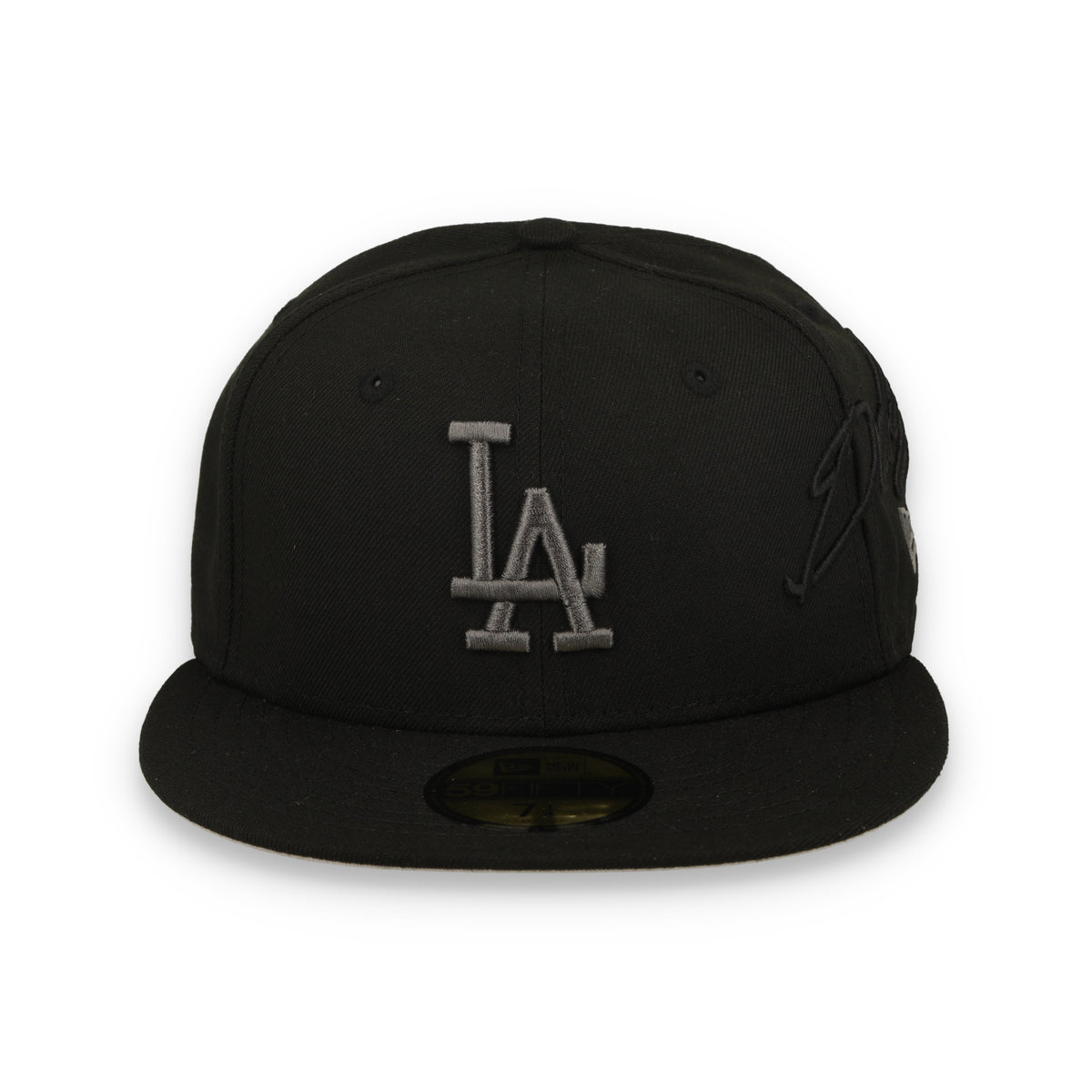 New Era Los Angeles Dodgers Side Script 59FIFTY Fitted Hat - Black