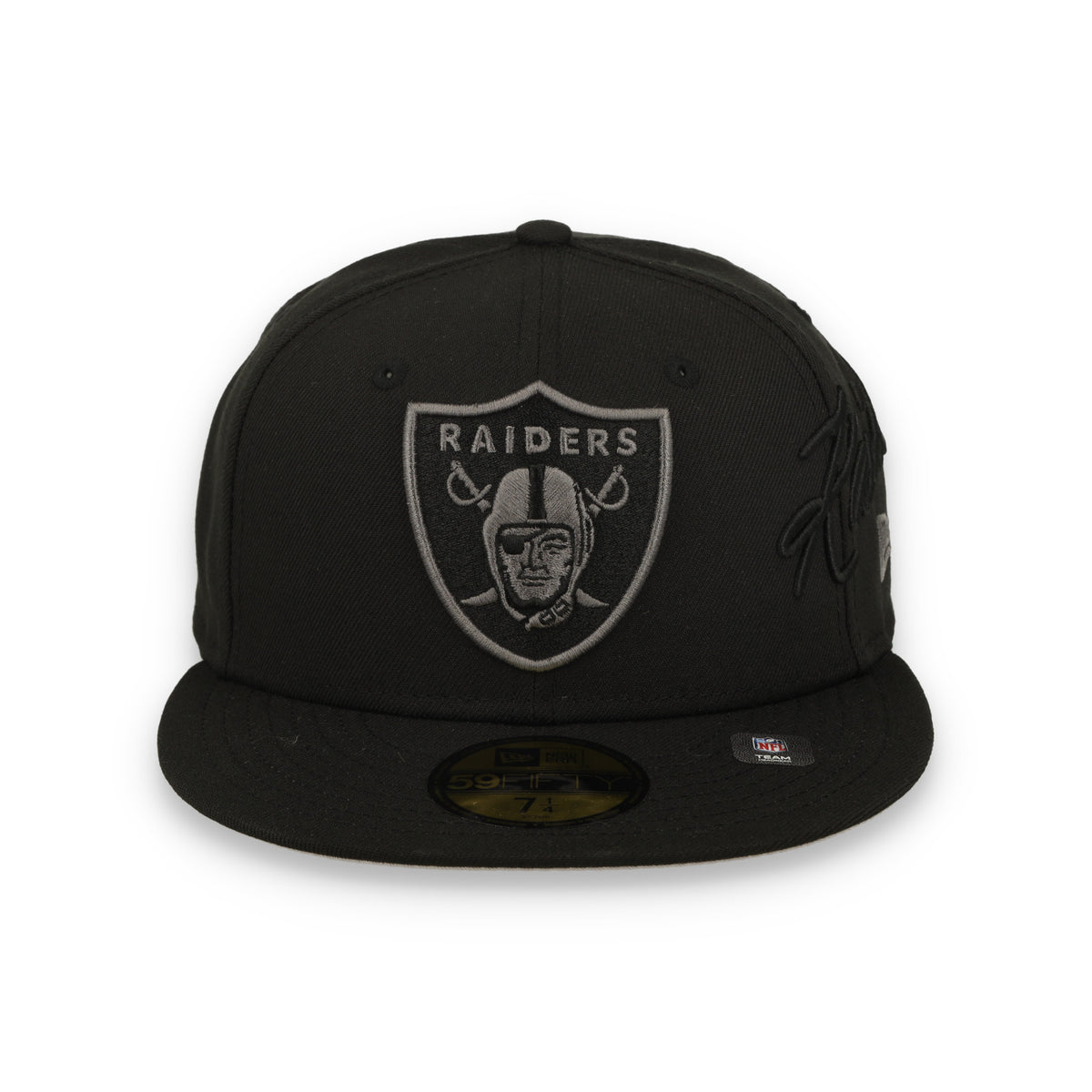 New Era Las Vegas Raiders Side Script 59FIFTY Fitted Hat-Black