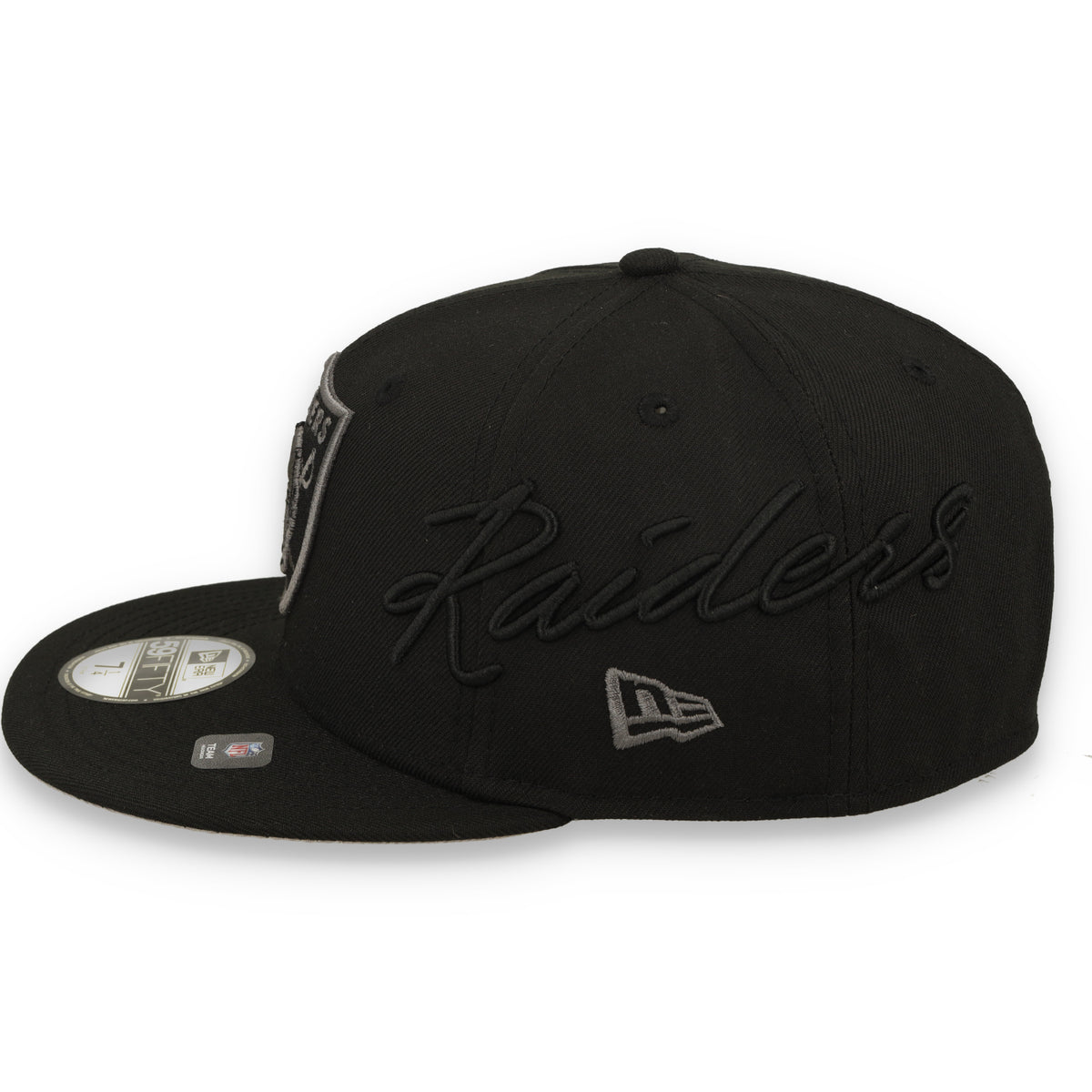 New Era Las Vegas Raiders Side Script 59FIFTY Fitted Hat-Black