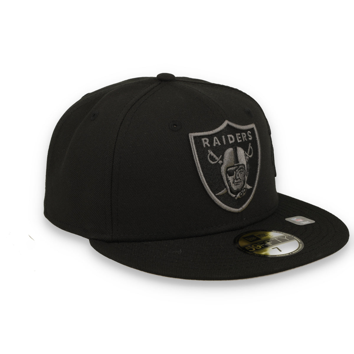 New Era Las Vegas Raiders Side Script 59FIFTY Fitted Hat-Black