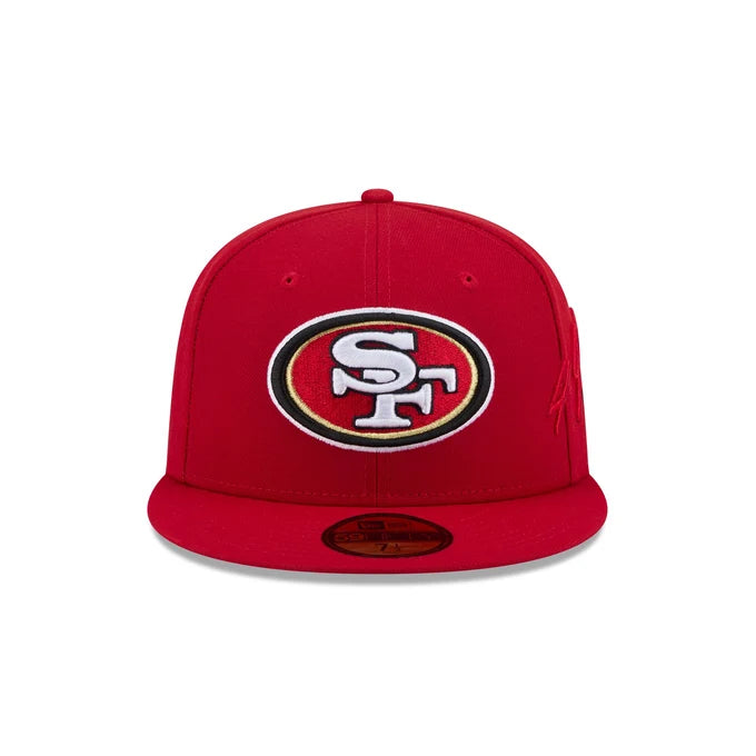 New Era San Francisco Side Script 59FIFTY Fitted Hat-Scarlet