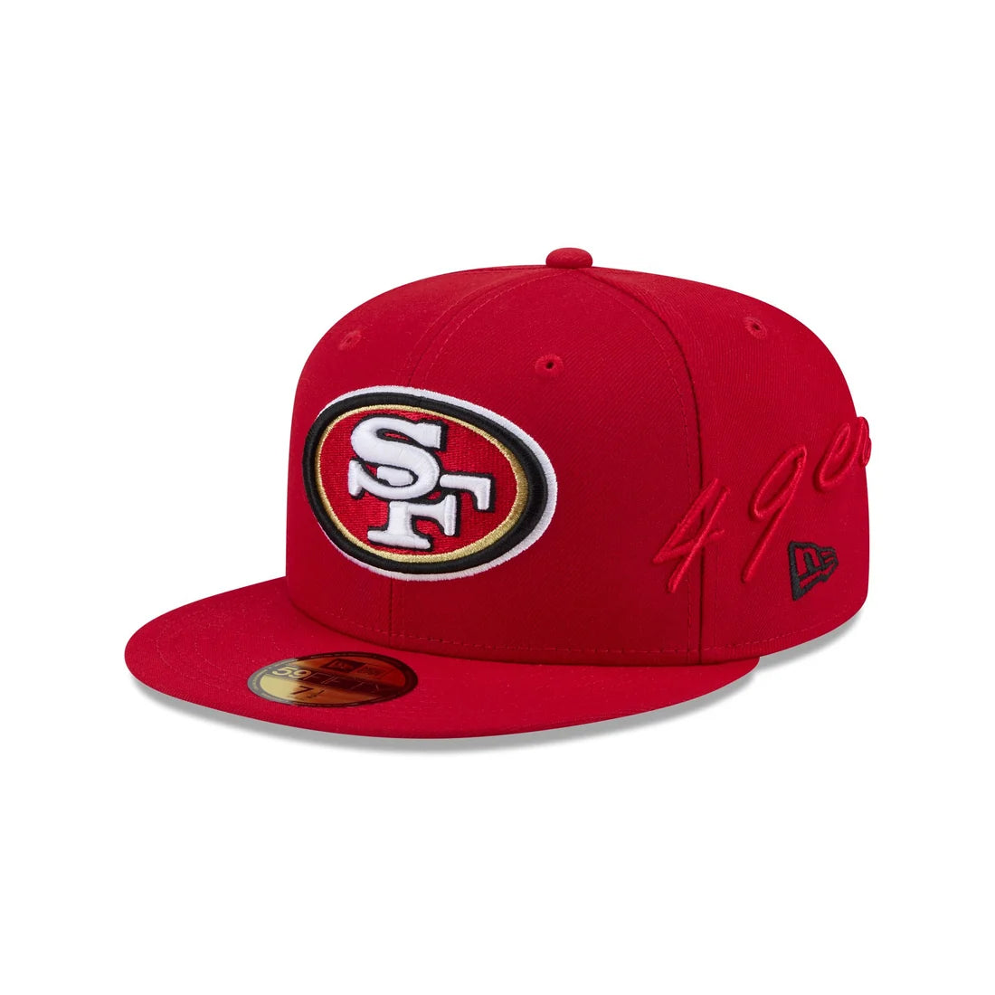 New Era San Francisco Side Script 59FIFTY Fitted Hat-Scarlet