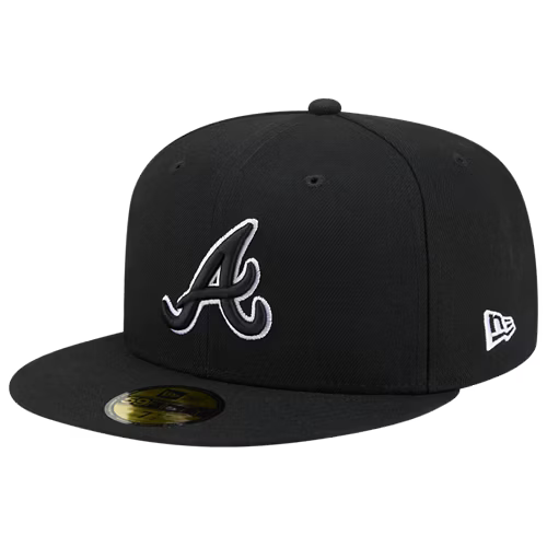 New Era Atlanta Braves Wool 59Fifty Fitted - Black/White