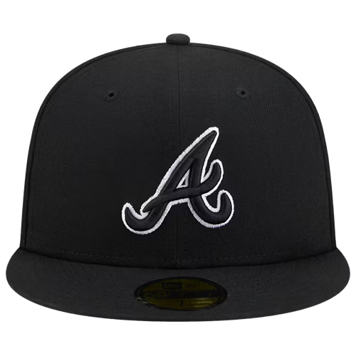 New Era Atlanta Braves Wool 59Fifty Fitted - Black/White