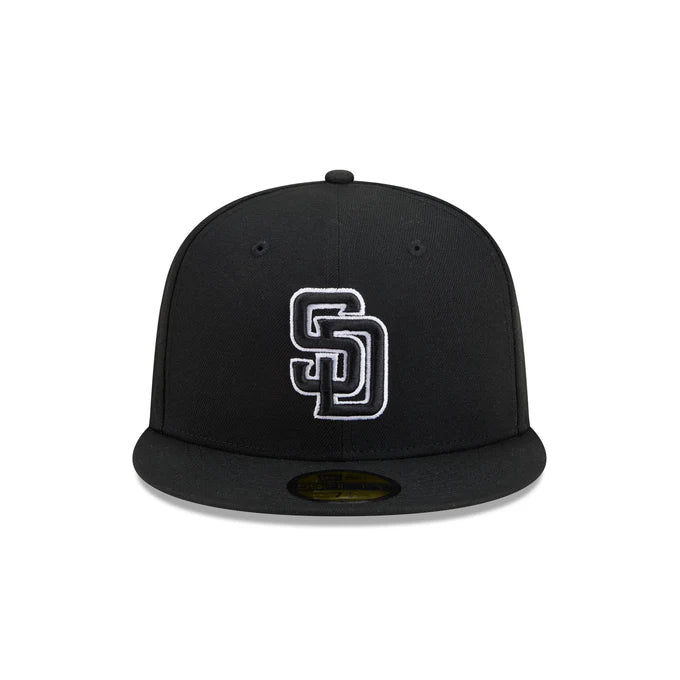 New Era San Diego Padres 59FIFTY Fitted Hat - BLK/WHITE