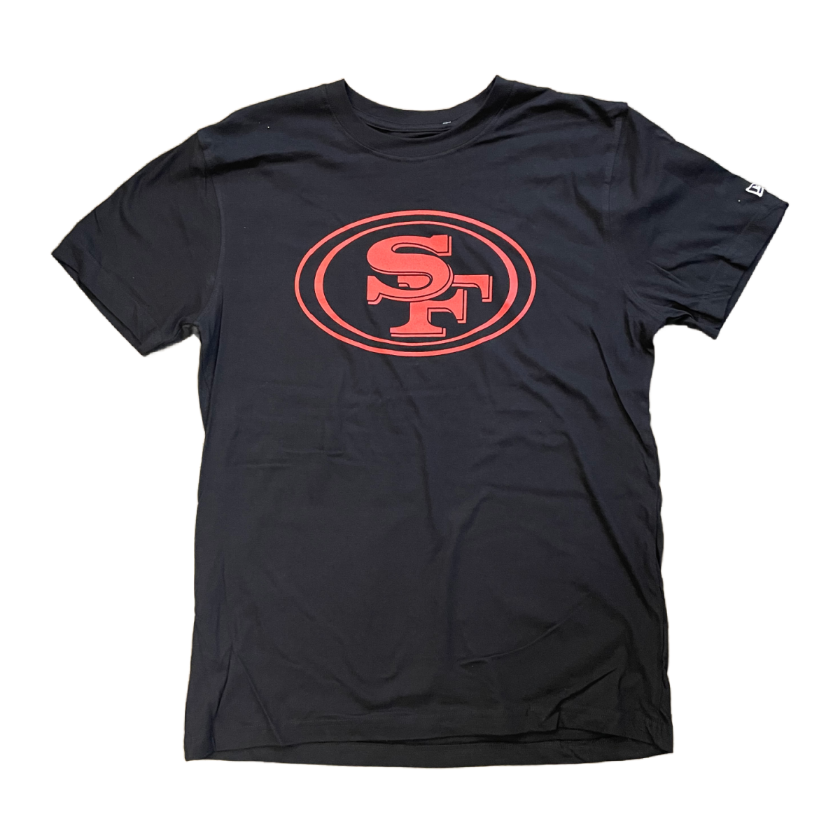 New Era Men's San Francisco 49ers SF Logo Crest T Shirt-Black