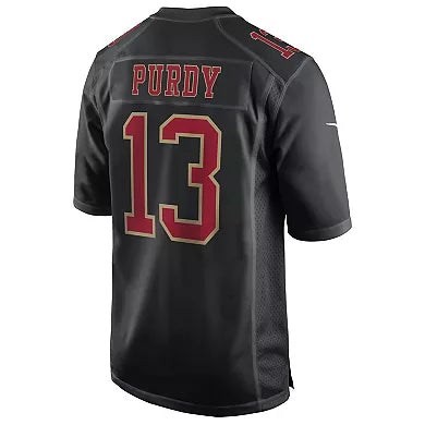 Nike Men's San Francisco 49ers Purdy #13 Carbon Black Fashion Game Jersey