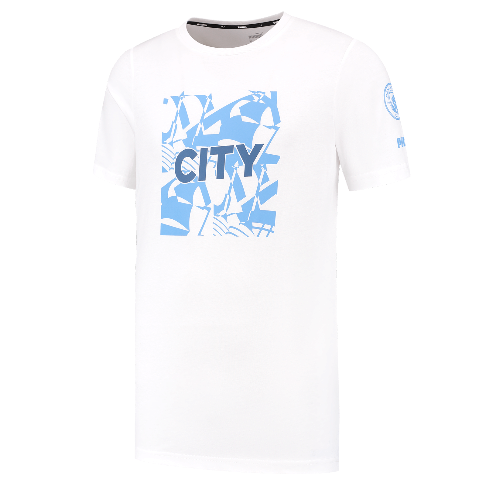 Puma Men's Manchester City FtblCore Graphic Tee-White