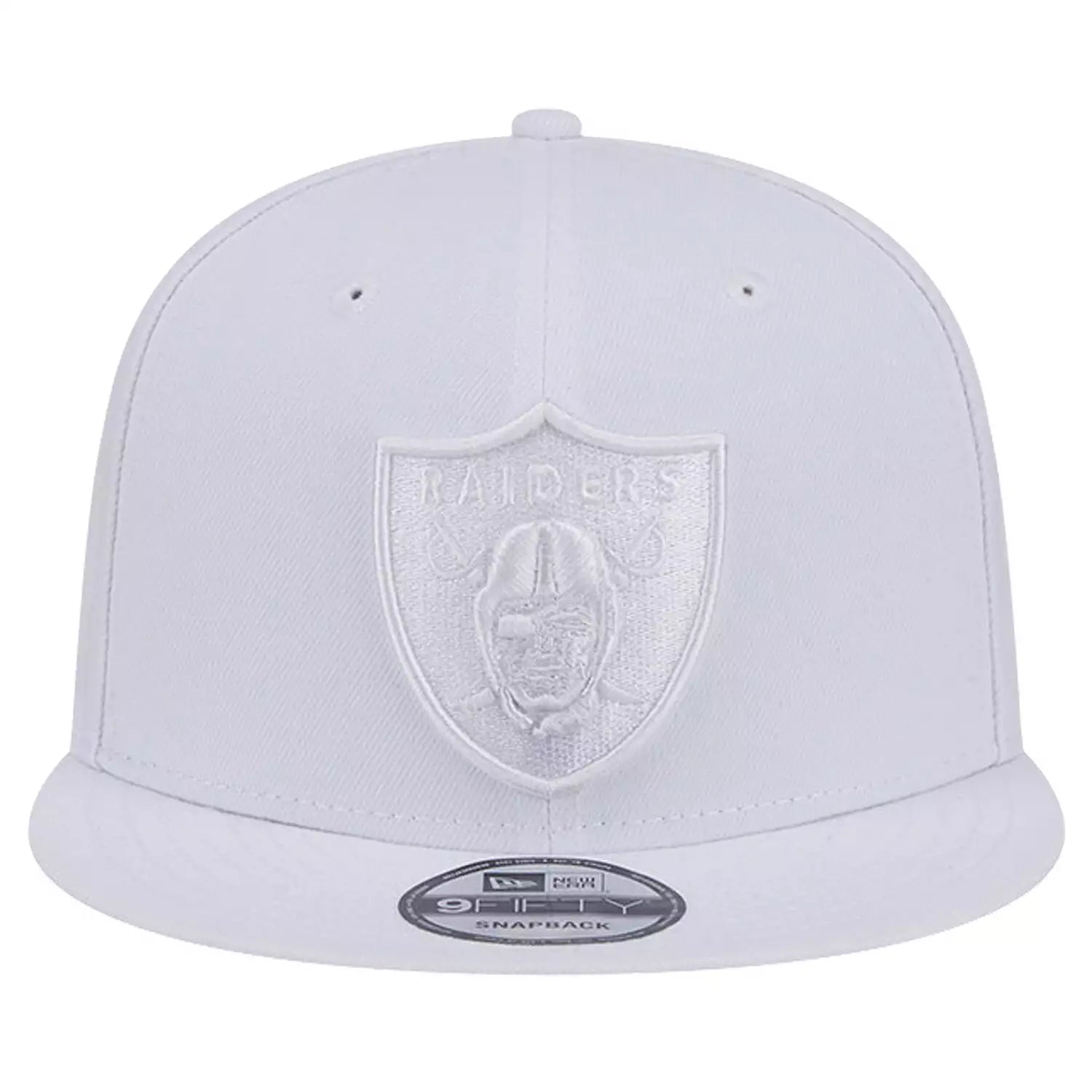 New Era Men's Las Vegas Raiders White On White 9FIFTY Snapback Hat-