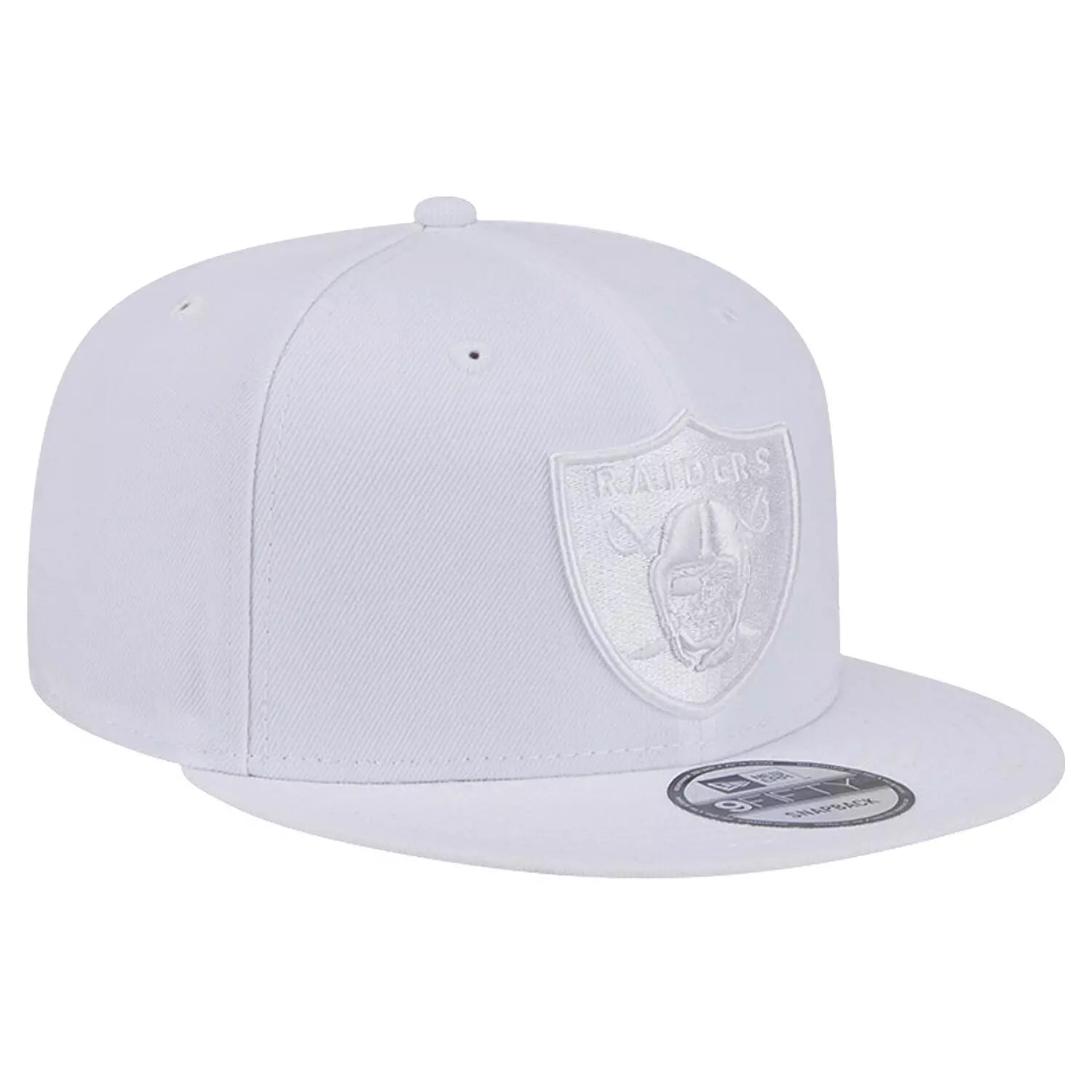 New Era Men's Las Vegas Raiders White On White 9FIFTY Snapback Hat-