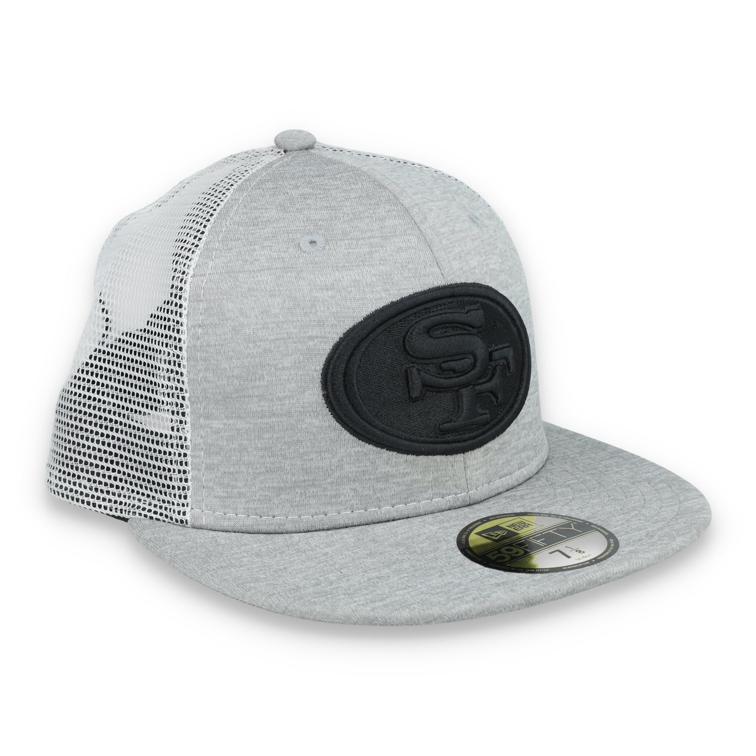 SAN FRANCISCO 49ERS NEW ERA NFL BASIC 59FIFTY MESH-LIGHT GREY