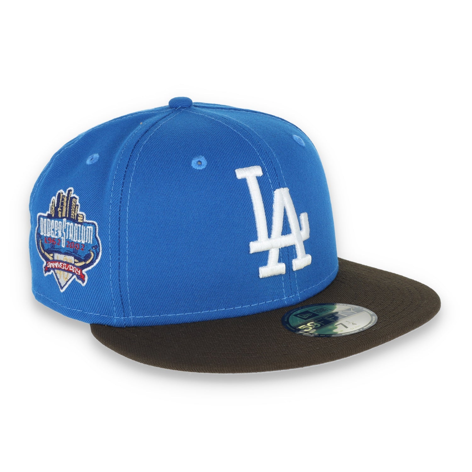 New Era Los Angeles Dodgers 40th Anniversary Side Patch 59FIFTY Fitted  Mystic Blue/Brown
