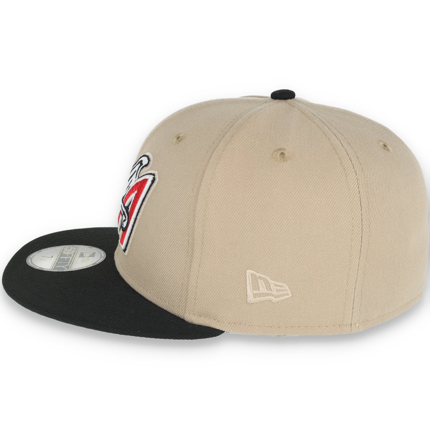 New Era Los Angeles Angels 50th Anniversary Patch 59FIFTY Fitted Khaki Hat