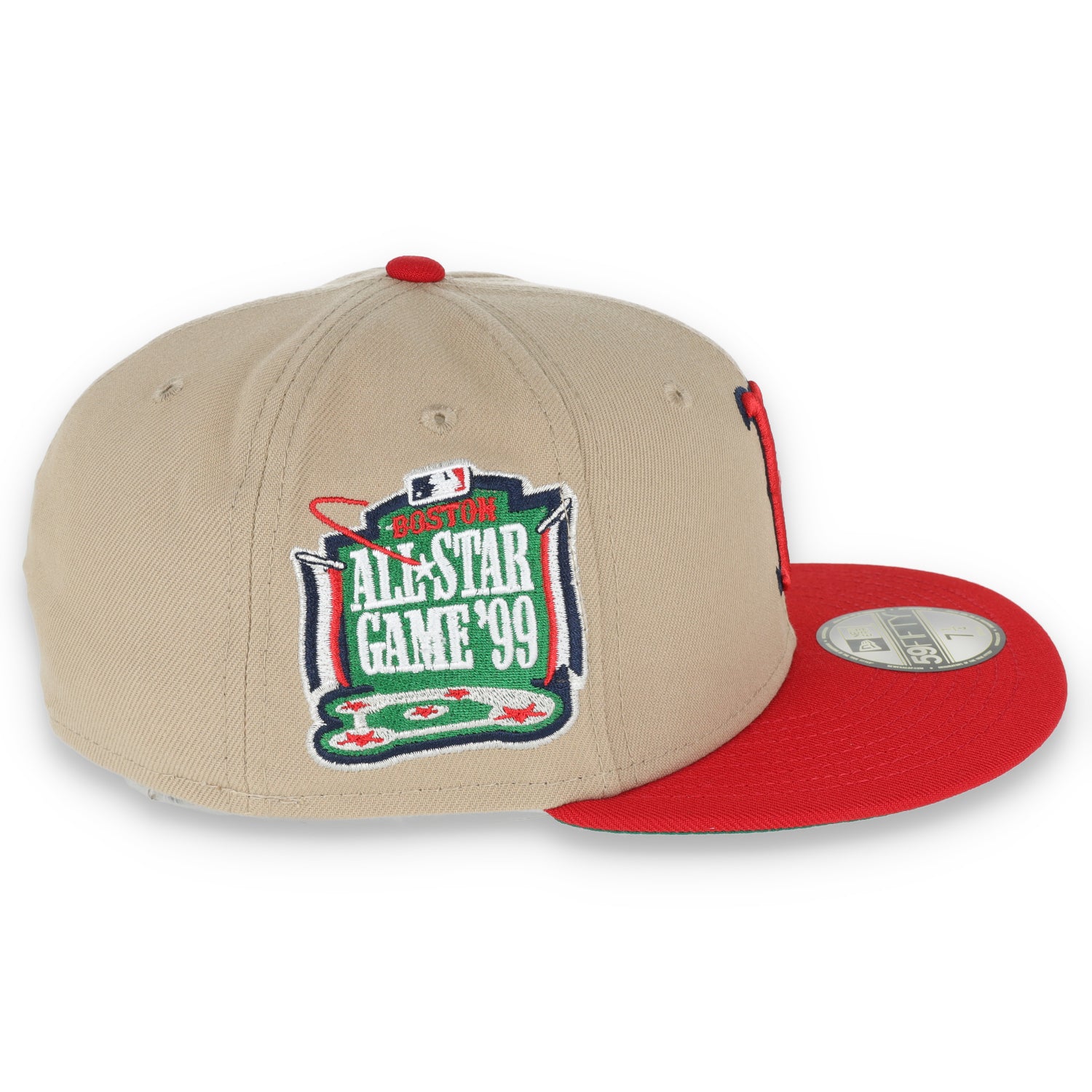 New Era Boston Red Sox 1999 All Star Game Patch 59FIFTY Fitted Khaki Hat