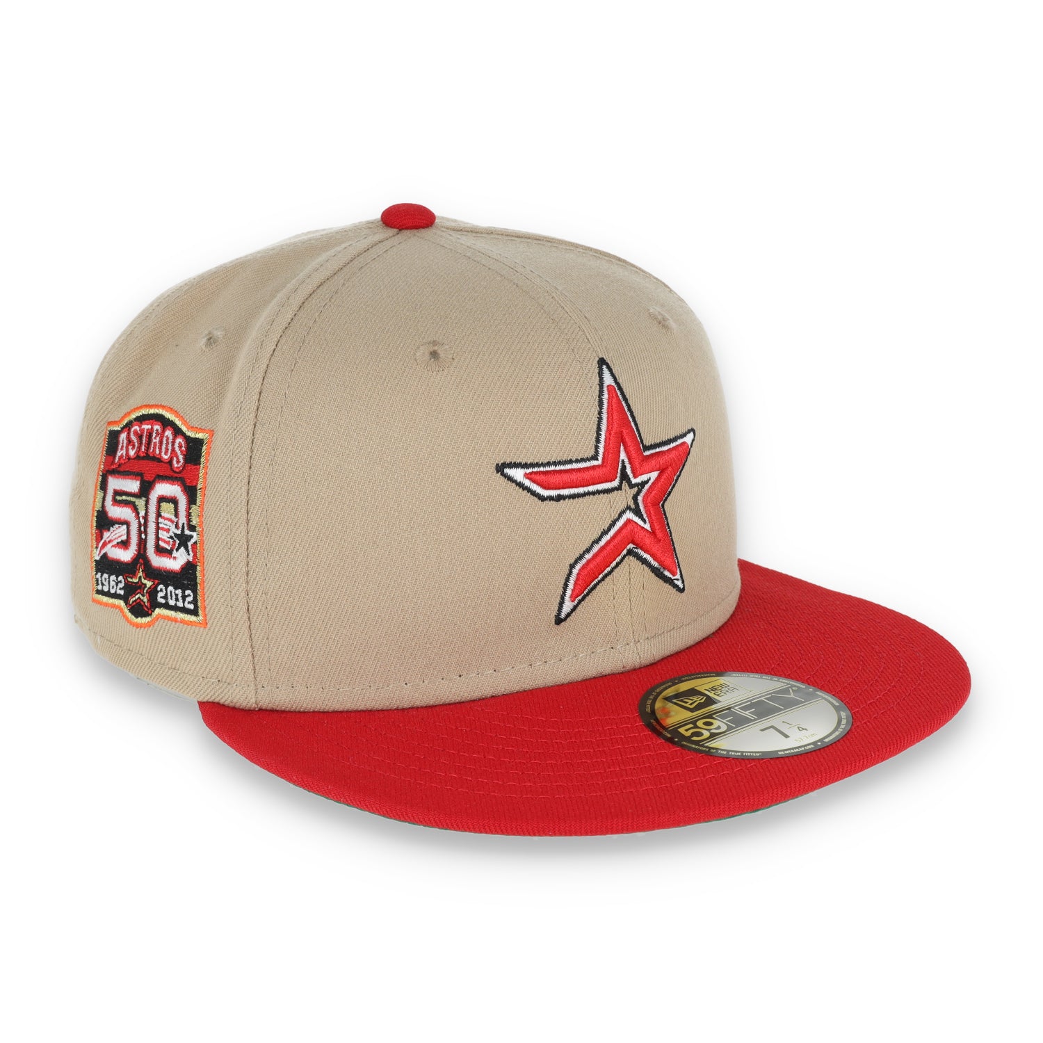 New Era Houston Astros 50th Anniversary Patch 59FIFTY Fitted Khaki Hat