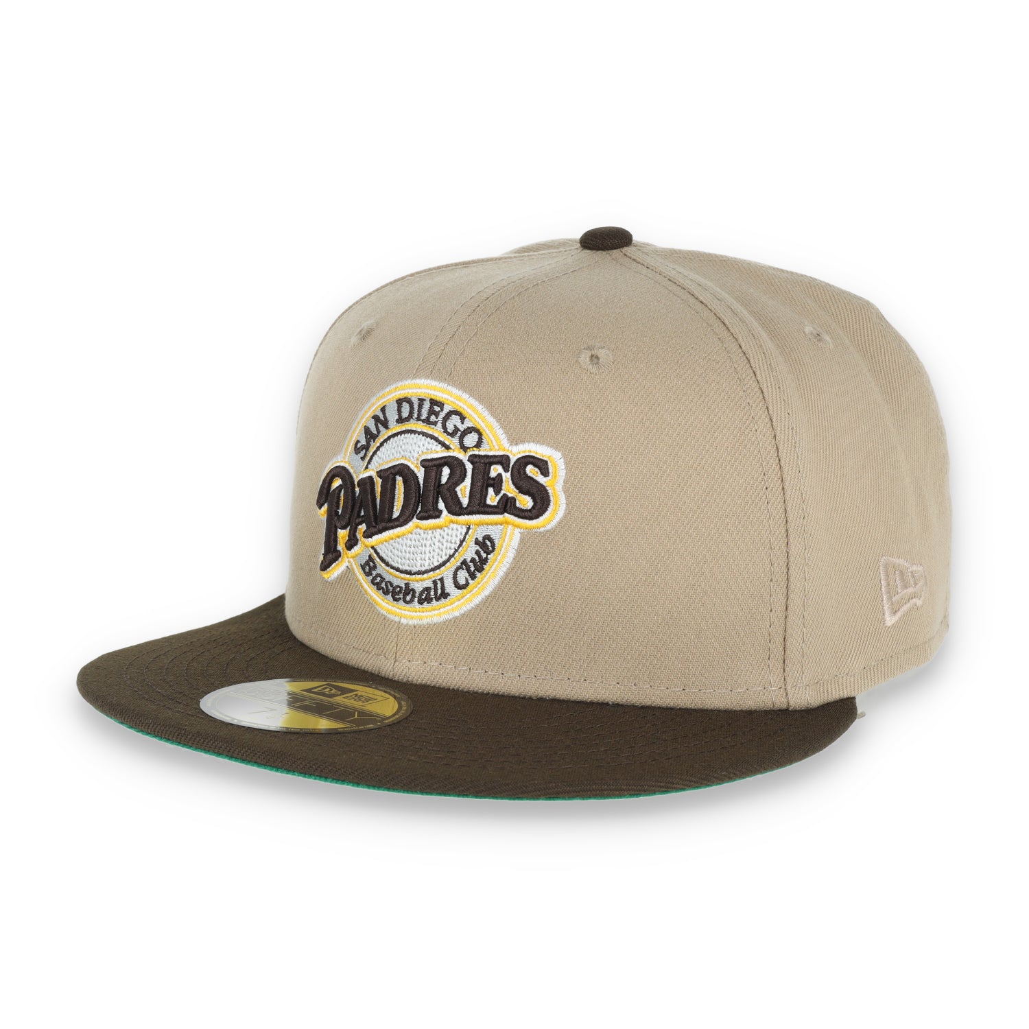 New Era San Diego Padres 25Th Anniversary Side Patch  59FIFTY Fitted Khaki Hat