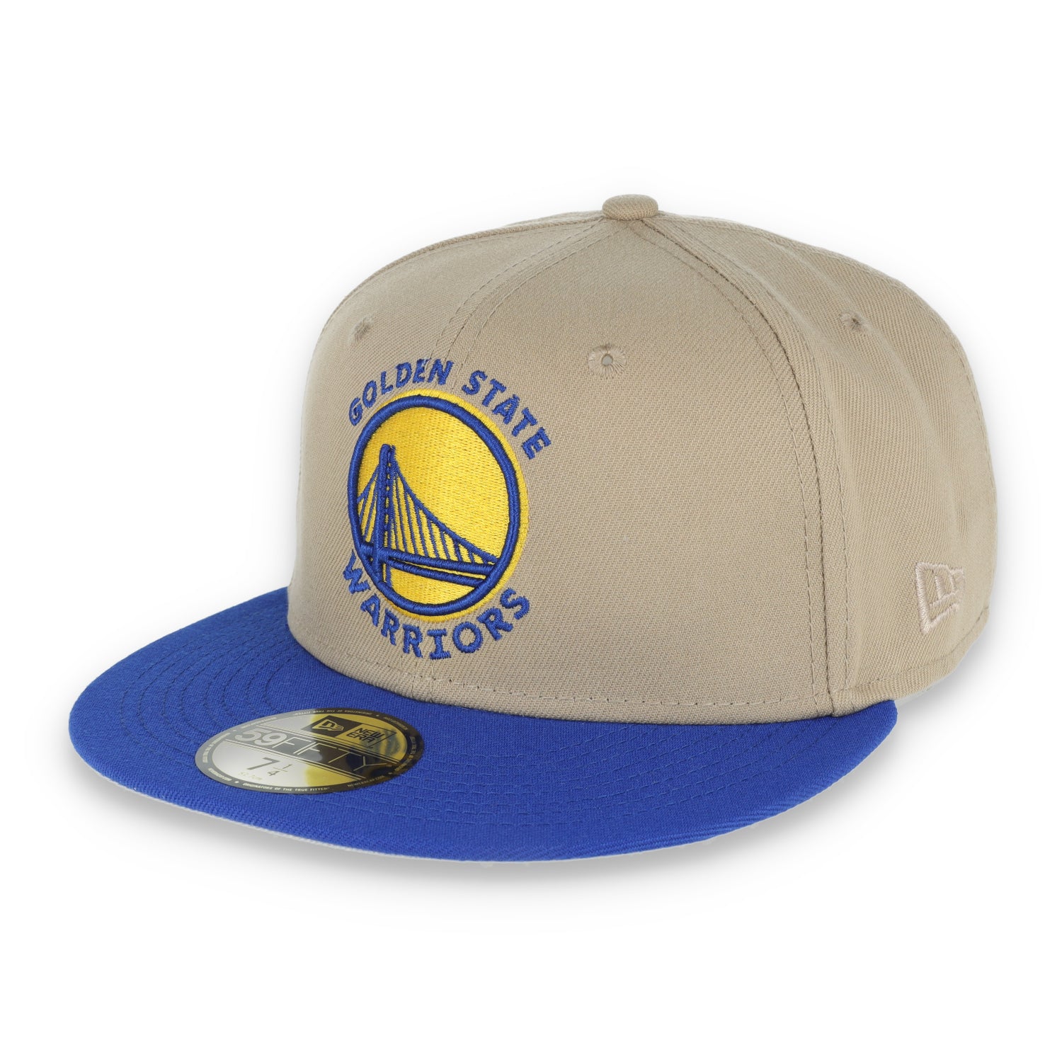 New Era Golden State Warriors 6X Champions Side Patch 59FIFTY Fitted Hat-Khaki