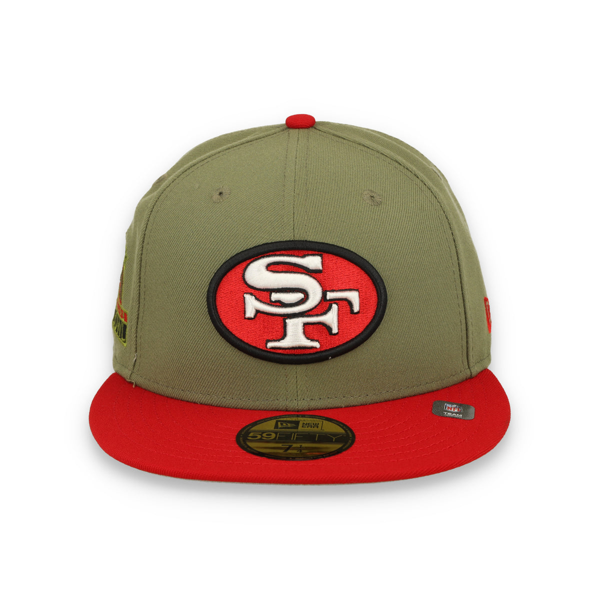 NEW ERA SAN FRANCISCO 49ERS "HAWAII 1990" SIDE PATCH 59FIFTYFITTED - OLIVE GREEN/RED