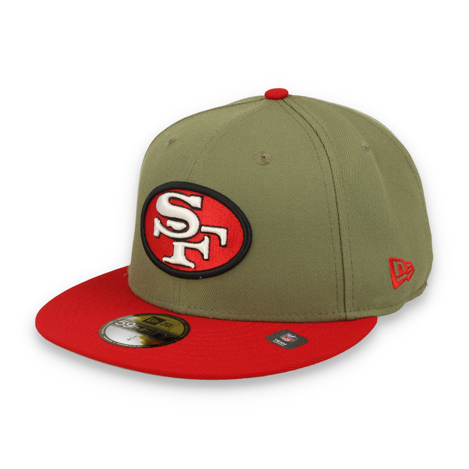 NEW ERA SAN FRANCISCO 49ERS "HAWAII 1990" SIDE PATCH 59FIFTYFITTED - OLIVE GREEN/RED