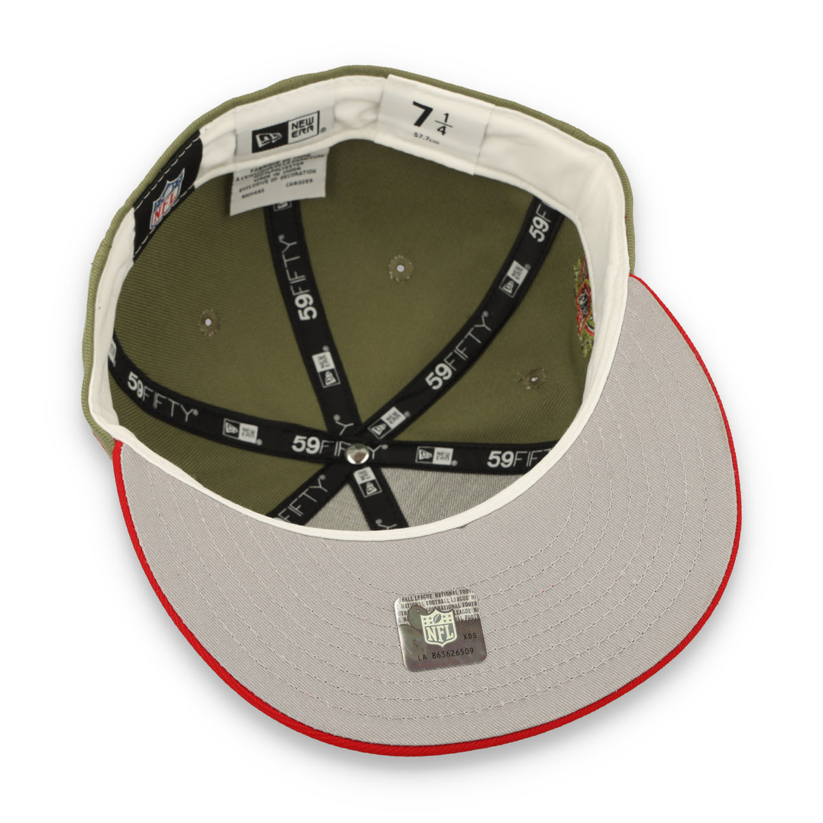 NEW ERA SAN FRANCISCO 49ERS "HAWAII 1990" SIDE PATCH 59FIFTYFITTED - OLIVE GREEN/RED