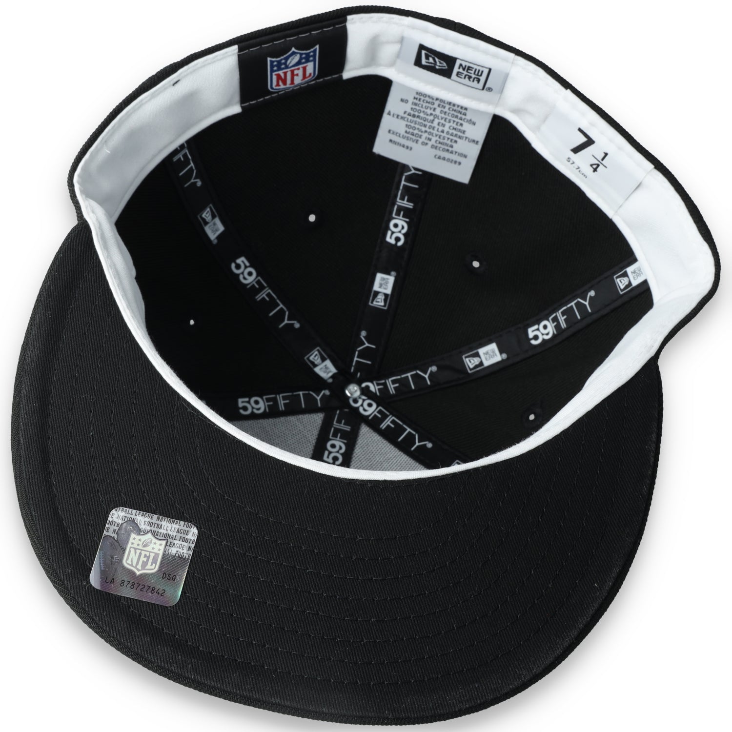 New Era Las Vegas Raiders 60th Anniversary Side Patch Gothic 59FIFTY Fitted Hat