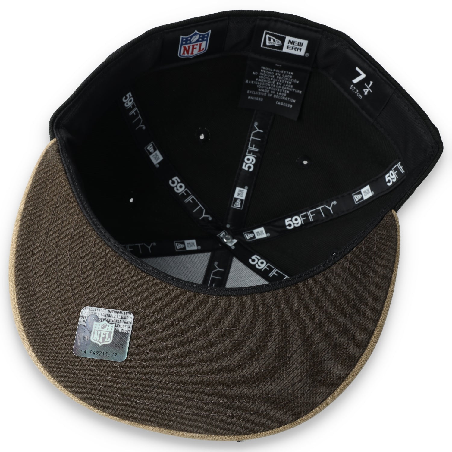 New Era Las Vegas Raiders Retro 98 Draft 2-Tone 59FIFTY Fitted Hat-Khaki/Black