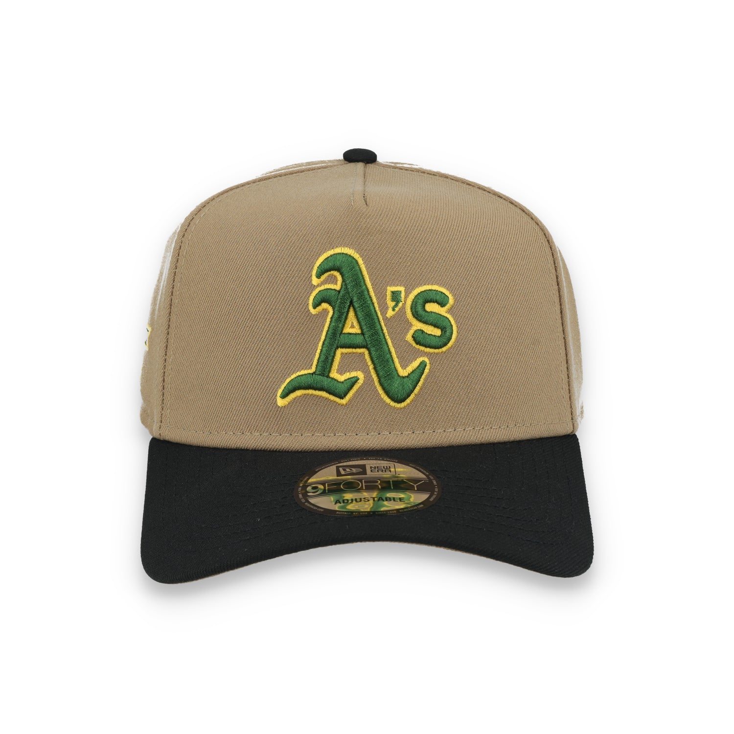 New Era Oakland Athletics 30th Anniversary Side Patch A Frame 9FORTY Adjustable Hat-Khaki