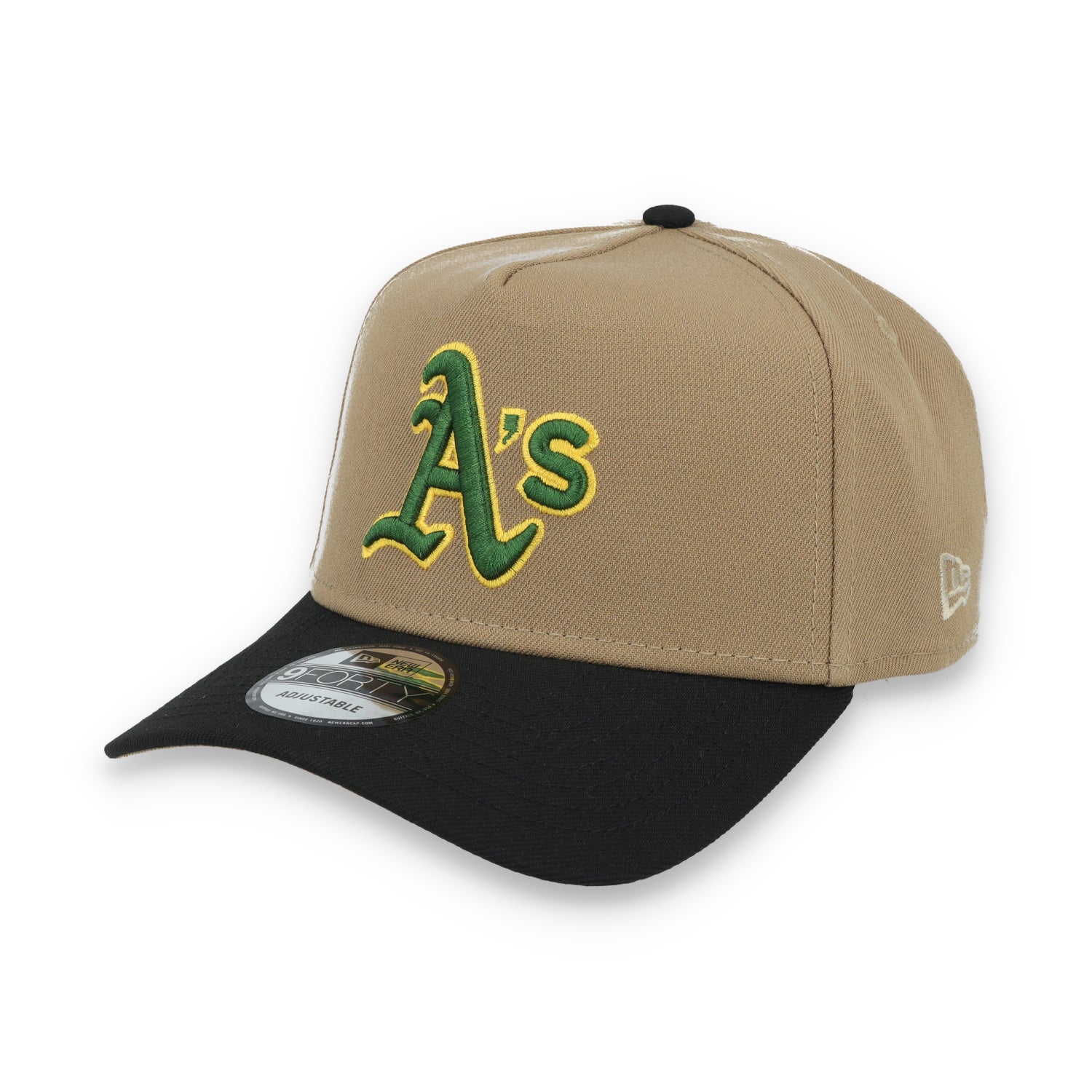 New Era Oakland Athletics 30th Anniversary Side Patch A Frame 9FORTY Adjustable Hat-Khaki