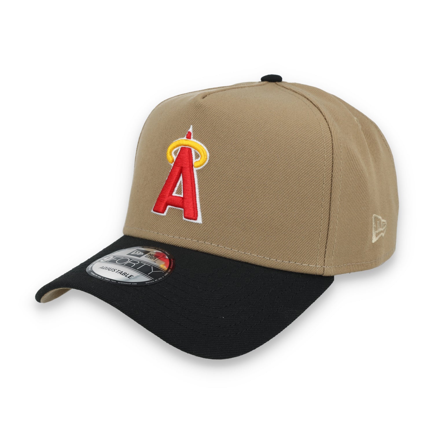 New Era Los Angeles 1989 Angels All Star Side Patch A Frame 9FORTY Adjustable Hat-Khaki