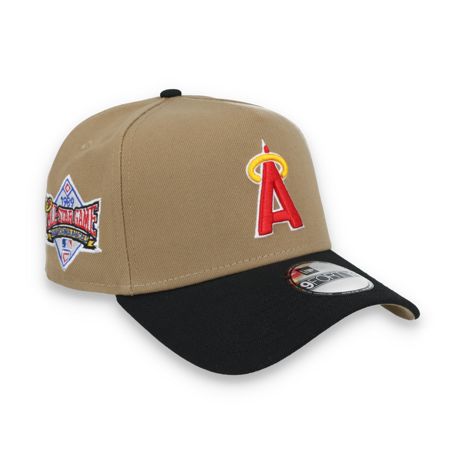 New Era Los Angeles 1989 Angels All Star Side Patch A Frame 9FORTY Adjustable Hat-Khaki