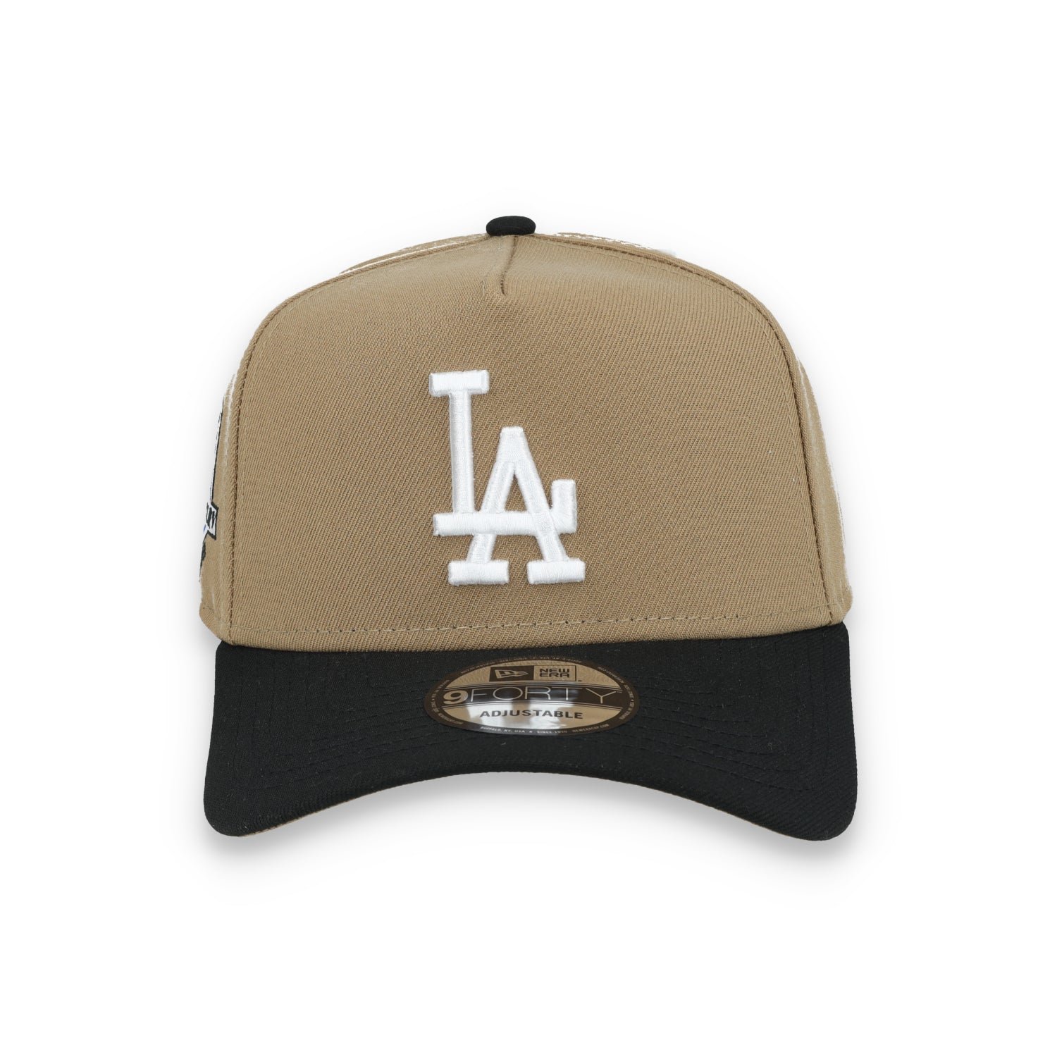 New Era Los Angeles Dodgers 50th Anniversary Side Patch A Frame 9FORTY Adjustable Hat-Khaki