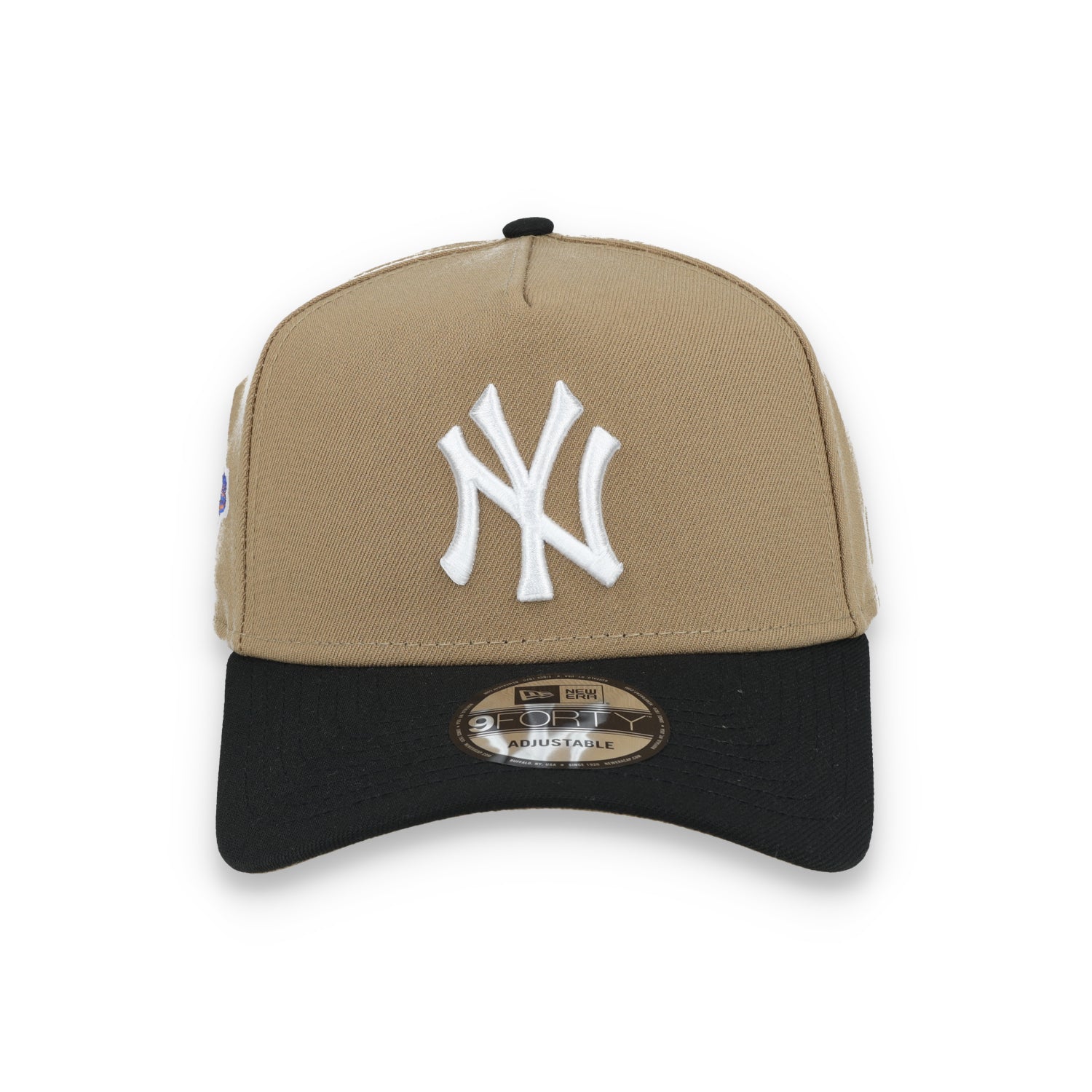 New Era New York Yankees 1996 World Series Side Patch A Frame 9FORTY Adjustable Hat-Khaki