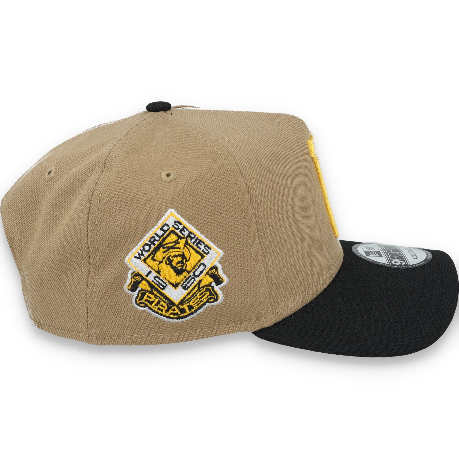 New Era Pittsburg Pirates 1980 World Series Side Patch A Frame 9FORTY Adjustable Hat-Khaki