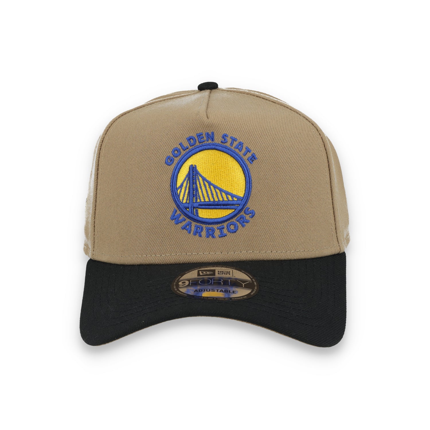 New Era Golden State Warriors Side Patch A Frame 9FORTY Adjustable Hat-Khaki