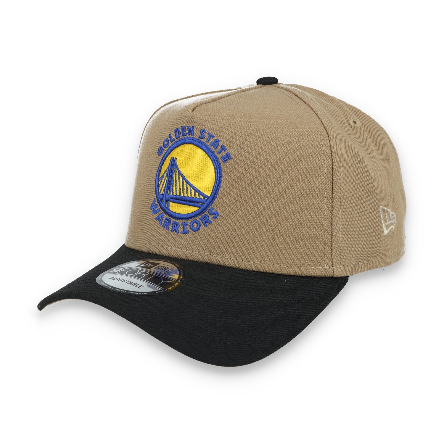 New Era Golden State Warriors Side Patch A Frame 9FORTY Adjustable Hat-Khaki