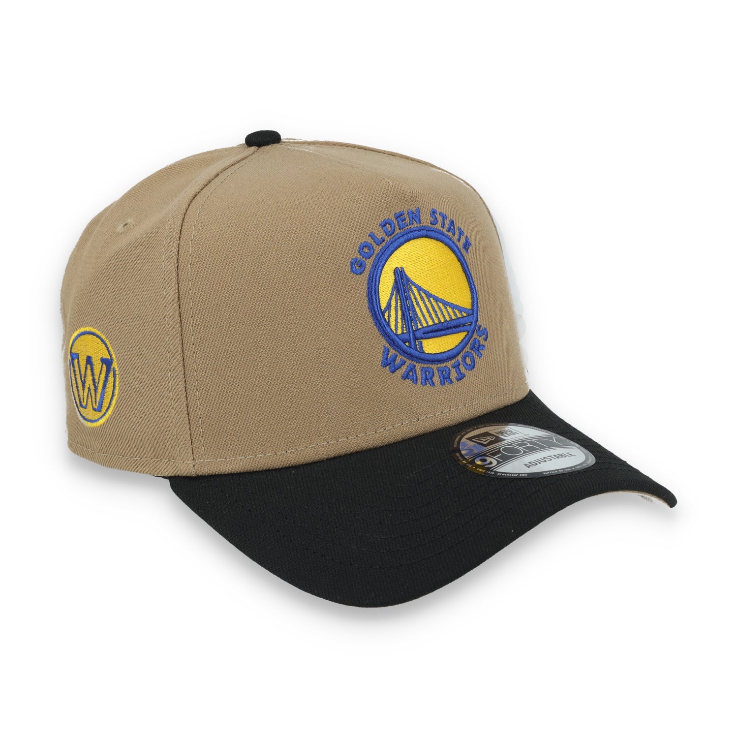 New Era Golden State Warriors Side Patch A Frame 9FORTY Adjustable Hat-Khaki