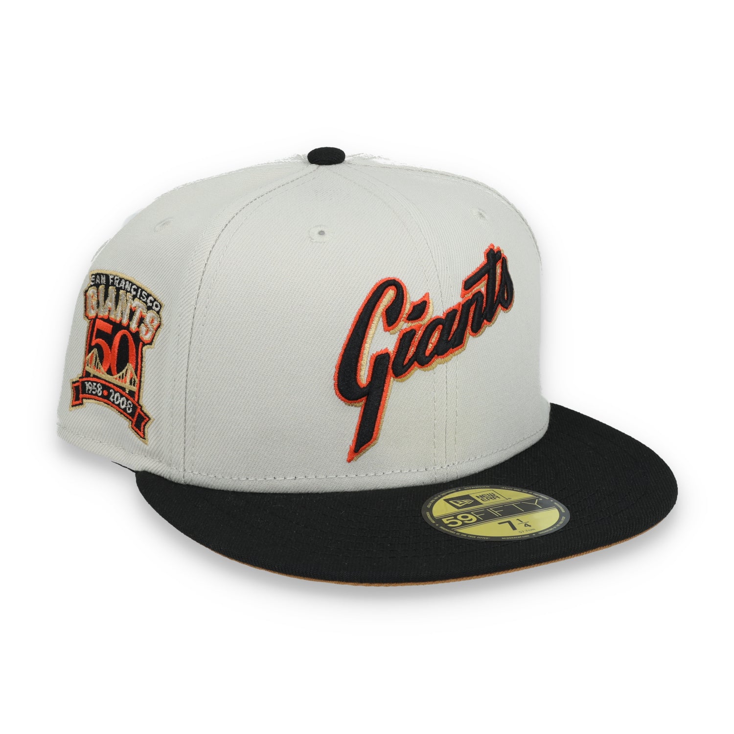 New Era San Francisco Giants 50th Anniversary Side Patch 59IFTY Fitted hat- Chrome