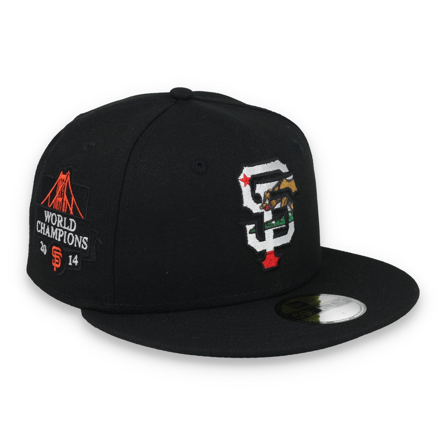 New Era San Francisco Giants 2014 World Series CA Bear Side Patch 59IFTY Fitted Hat-Black