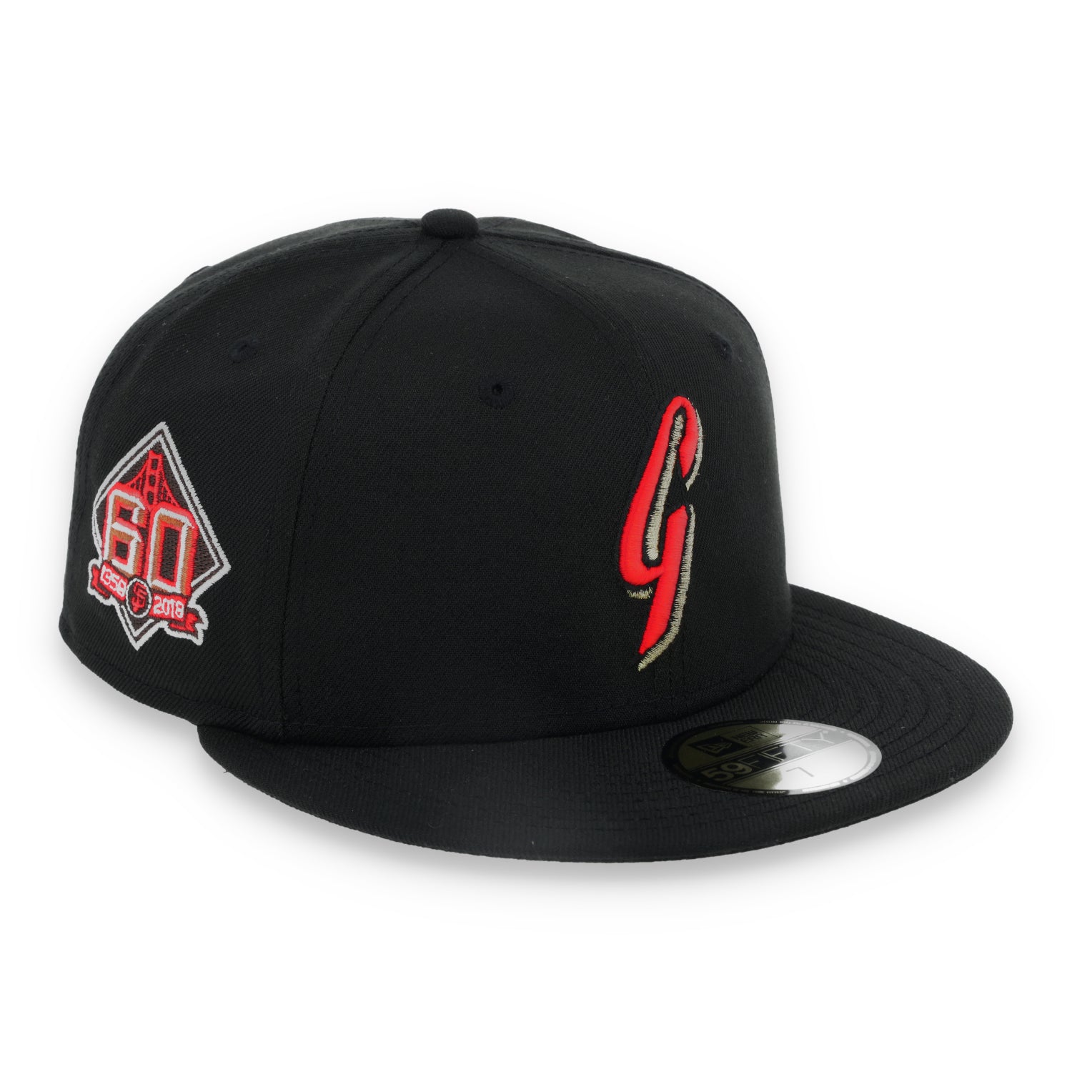 New Era San Francisco Giants 60TH Anniversary Classic 59FIFTY Fitted Hat- Black