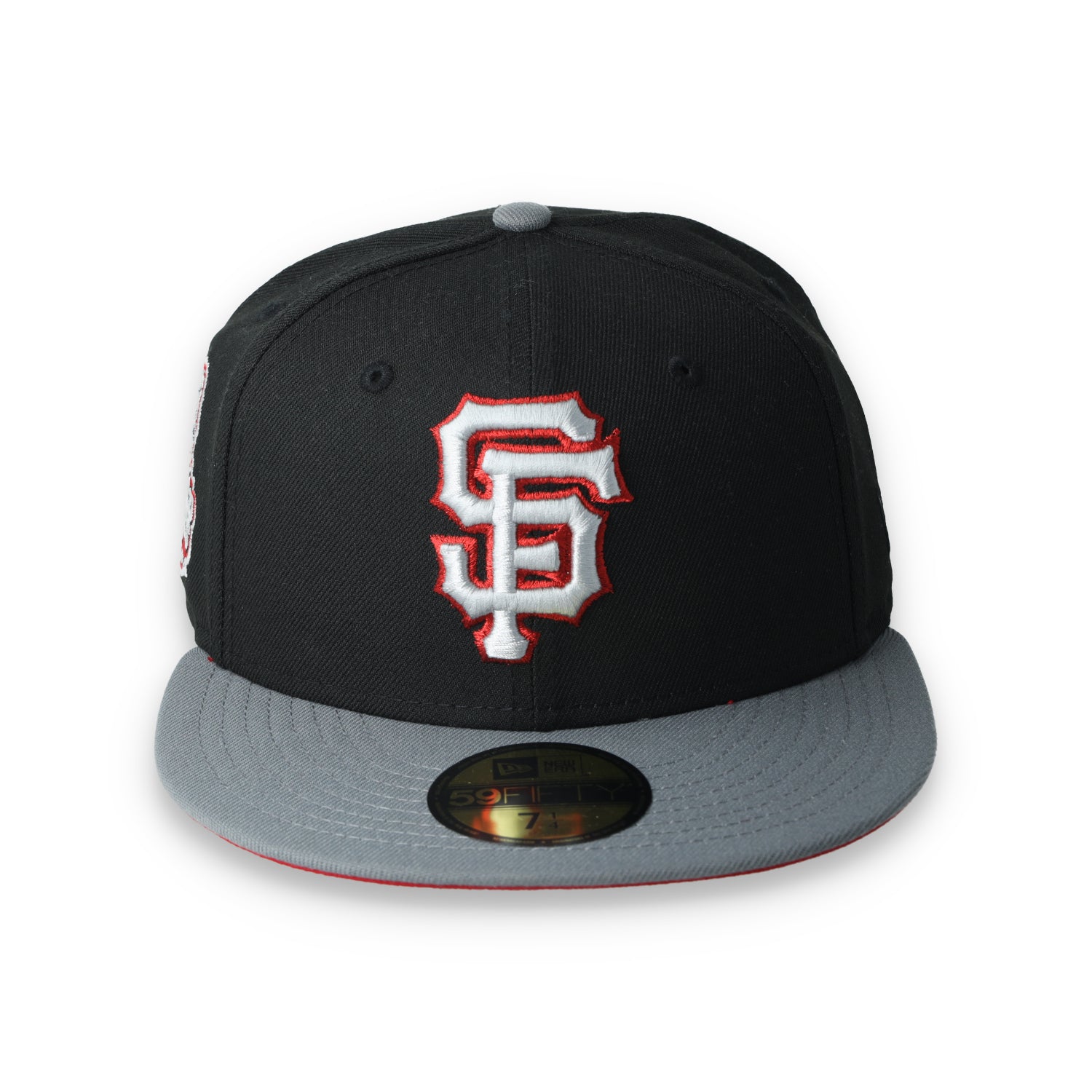 New Era San Francisco Giants 2012 World Series Side Patch Metallic 59FIFTY Fitted Hat- Black/Grey/Red