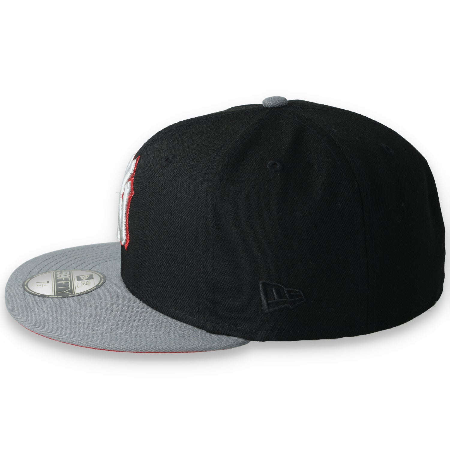 New Era New York Yankees 100th Anniversary Series Side Patch Metallic 59FIFTY Fitted Hat- Black/Grey/Red