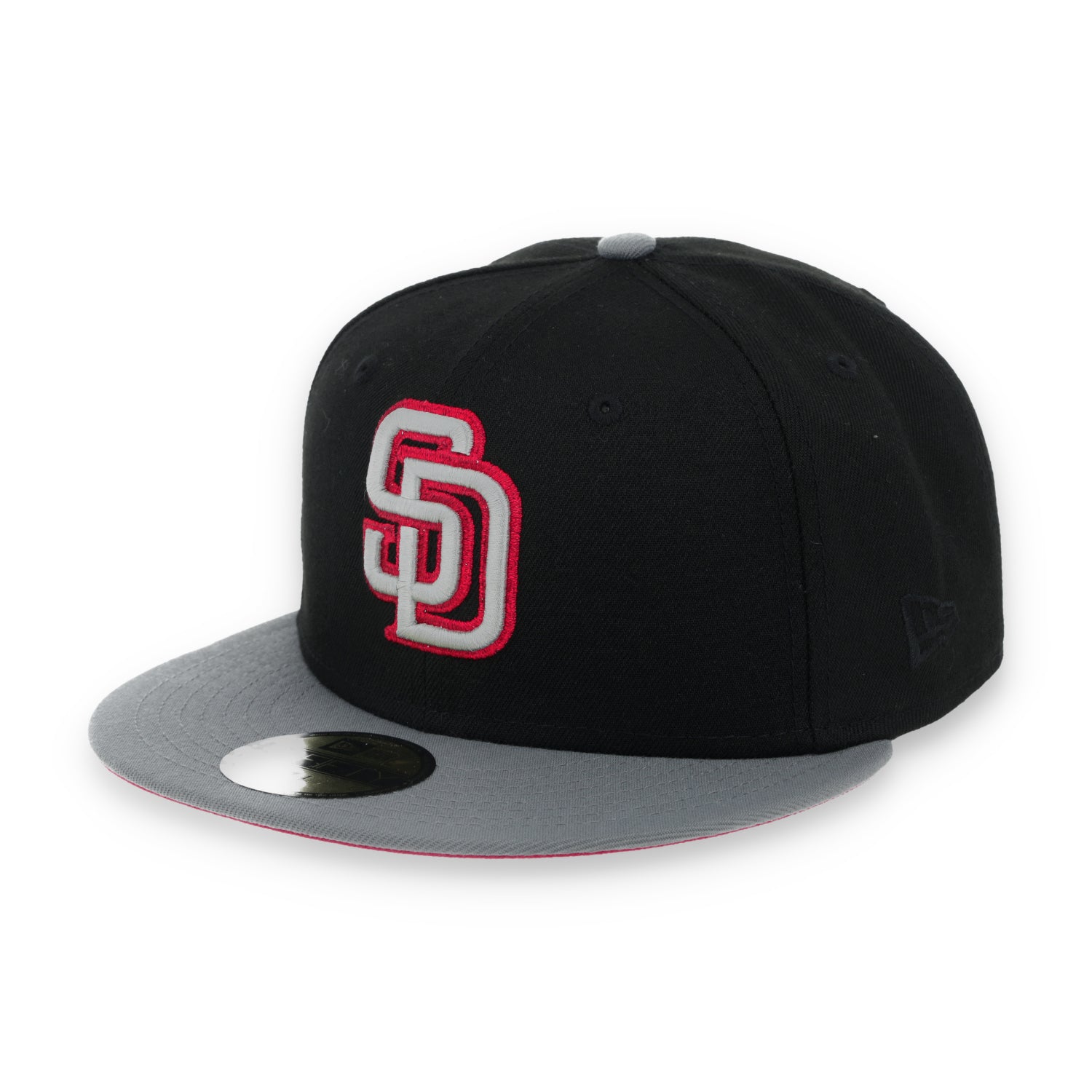 New Era San Diego Padres 2016 All Star Side Patch Metallic 59FIFTY Fitted Hat- Black/Grey/Red