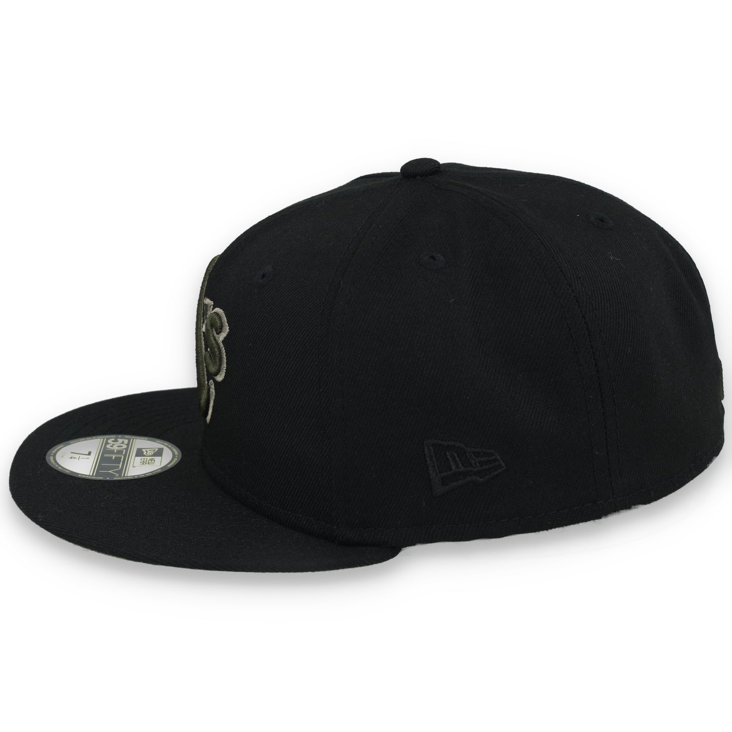 New Era Oakland Athletics Side Script 59FIFTY FITTED HAT-BLK WOOD