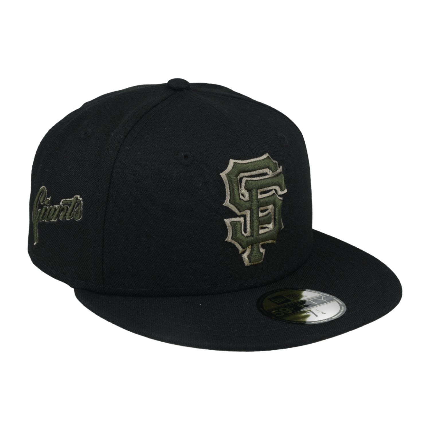 New Era San Francisco Giants Side Script 59FIFTY FITTED HAT-BLK WOOD