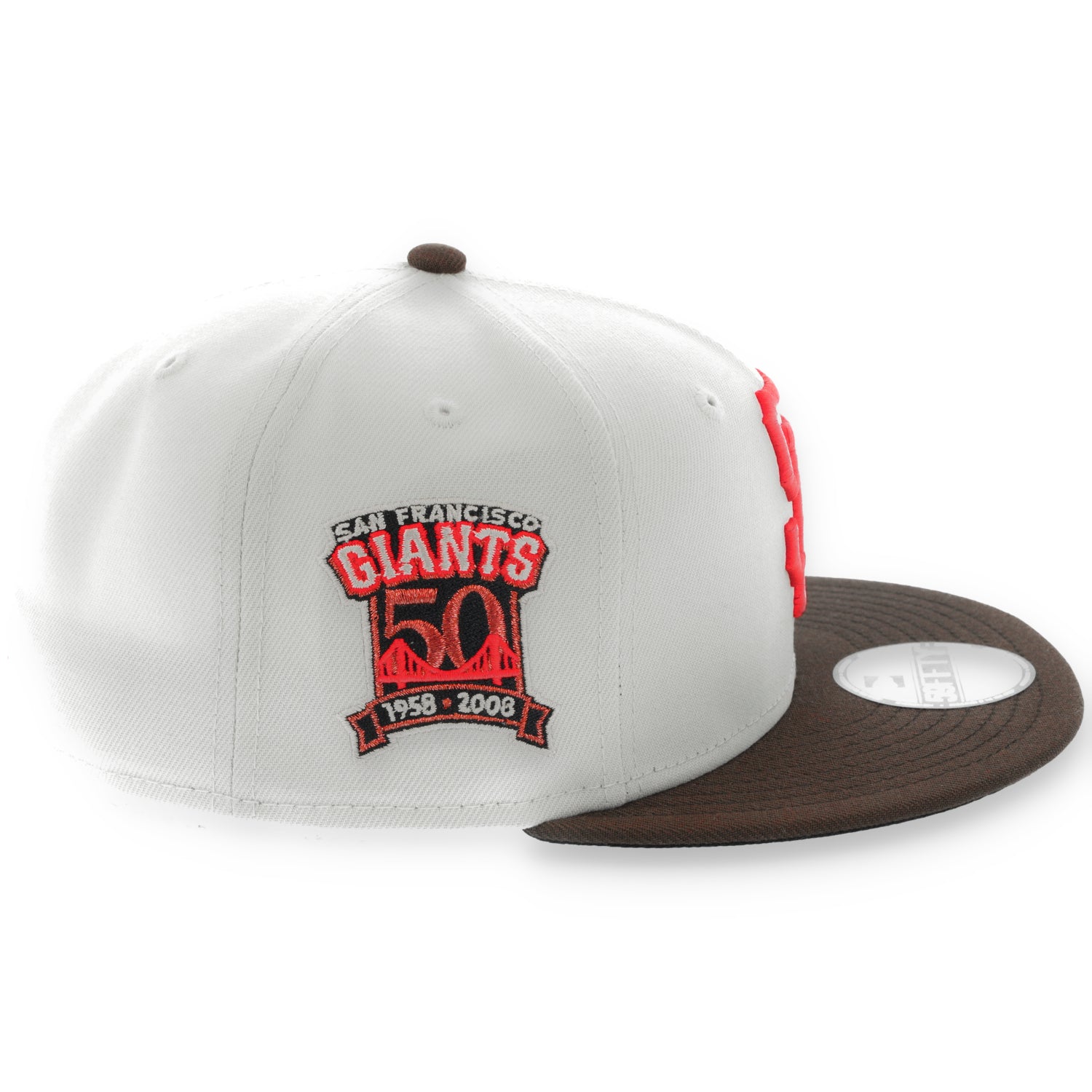 New Era San Francisco Giants 50th Anniversary Side patch 59FIFTY Fitted Hat-Poly Stone/Walnut